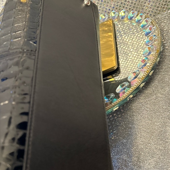 Brighton Black Croc-Embossed Tote Bag Approx. 13 x 9 x 4 - Picture 14 of 15